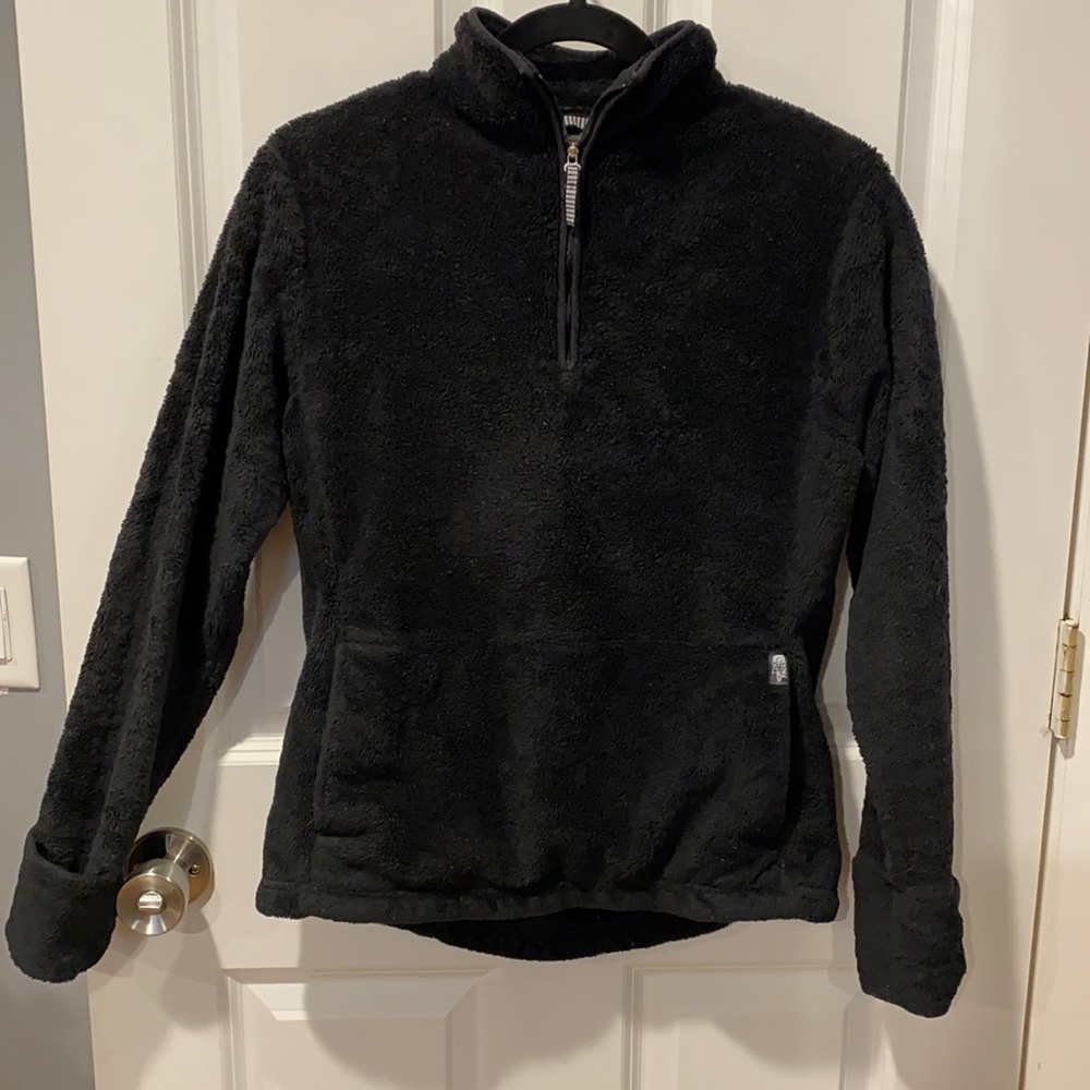 The North Face Black Fuzzy 1/4 Zip Fleece Pullover